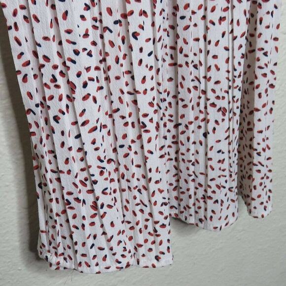 Speckled Print Stretchy Waist Pleated Culottes - Women's M - Picture 3 of 4
